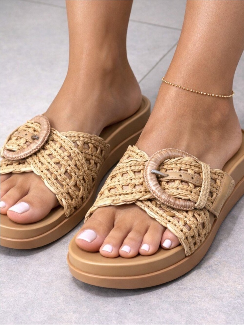 Marc Fisher Welti Platform Slide On Sandals